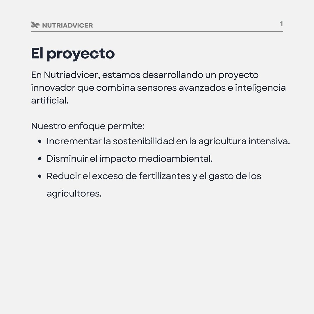 Presentación del proyecto NutriAdvicer